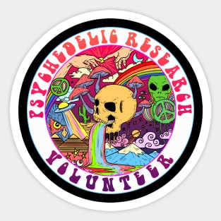 Psychedelic Research Volunteer Sticker